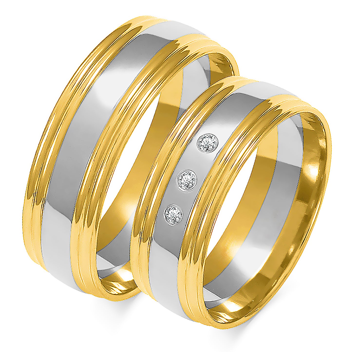 Helissara 7.00 mm + 7.00 mm - 0,042 ct. Diamanten