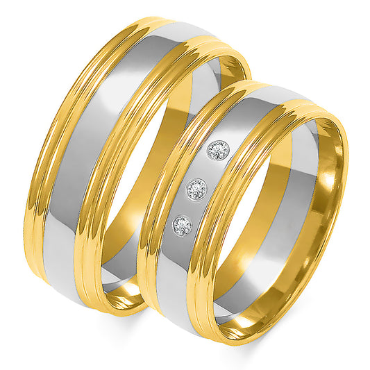 Helissara 7.00 mm + 7.00 mm - 0,042 ct. Diamanten