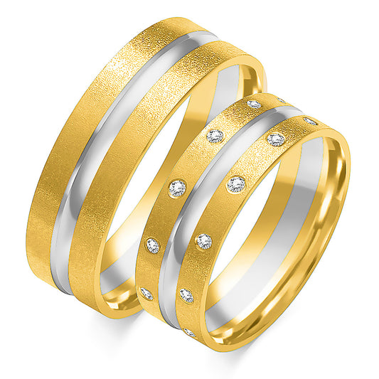 Lunavelle 6.50 mm + 6.50 mm - 0,216 ct. Diamanten