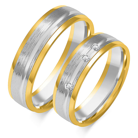 Rinalisse 6.00 mm + 6.00 mm - 0,066 ct. Diamanten