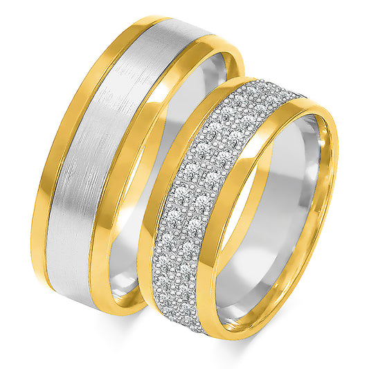 Urielle Rose 7.00 mm + 7.00 mm - 1,408 ct. Diamanten