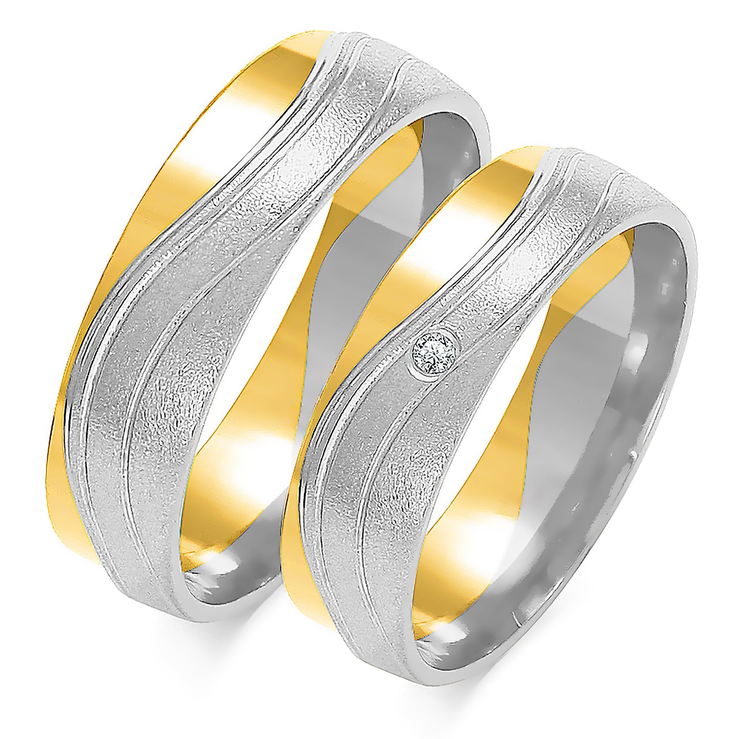 Ysadora Rose 5.50 mm + 5.50 mm - 0,014 ct. Diamanten