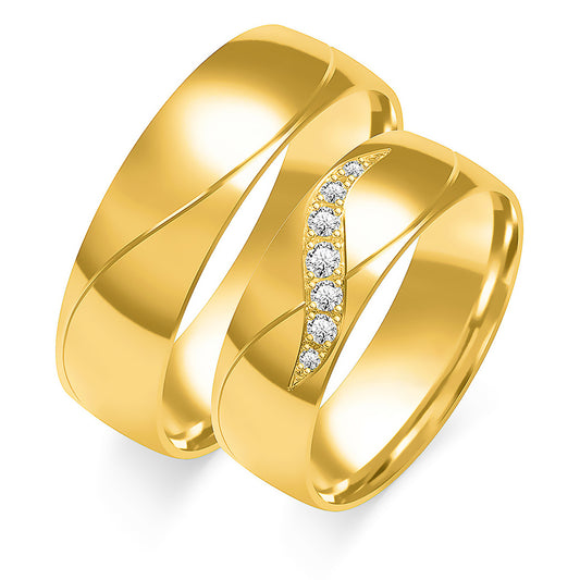 Aelivia 6.50 mm + 6.50 mm - 0,112 ct. Diamanten