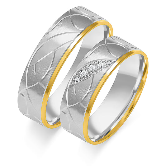 Halissara 6.00 mm + 6.00 mm - 0,068 ct. Diamanten