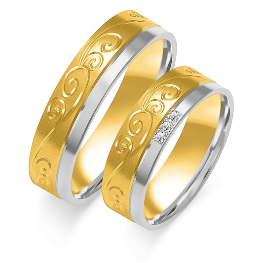 Miravelle 6.00 mm + 6.00 mm - 0,027 ct. Diamanten