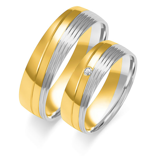 Nalindra Rose 6.00 mm + 6.00 mm - 0,022 ct. Diamanten