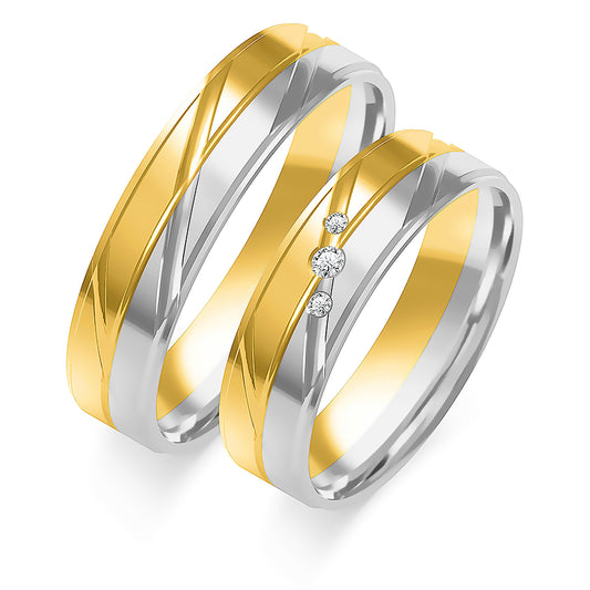 Presilla 5.50 mm + 5.50 mm - 0,032 ct. Diamanten