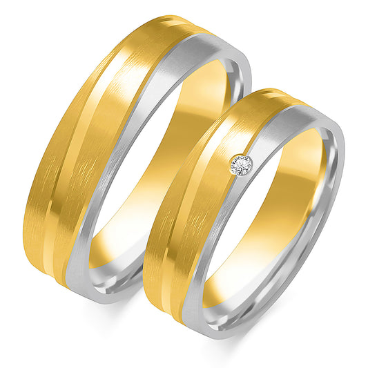 Evelisse 6.00 mm + 6.00 mm - 0,022 ct. Diamanten