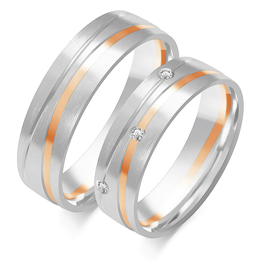 Fiorielle 6.00 mm + 6.00 mm - 0,112 ct. Diamanten