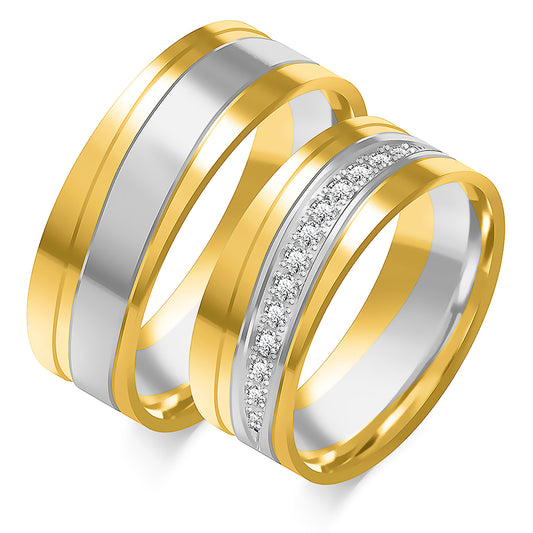 Kalinara 7.00 mm + 7.00 mm - 0,162 ct. Diamanten