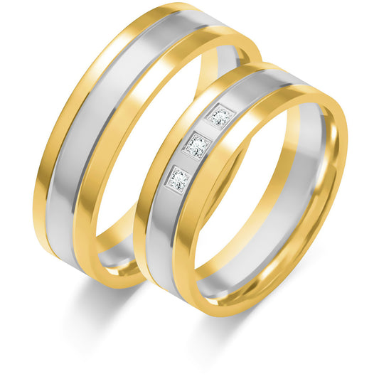 Yelindra 6.00 mm + 6.00 mm - 0,042 ct. Diamanten