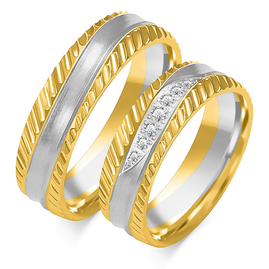 Desiravelle 6.00 mm + 6.00 mm - 0,123 ct. Diamanten