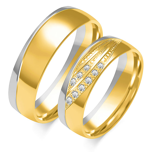 Elvarina 6.00 mm + 6.00 mm - 0,101 ct. Diamanten