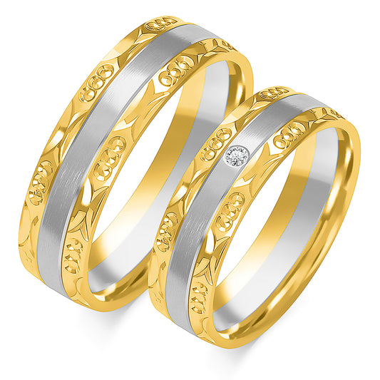 Giselaya 5.50 mm + 5.50 mm - 0,014 ct. Diamanten