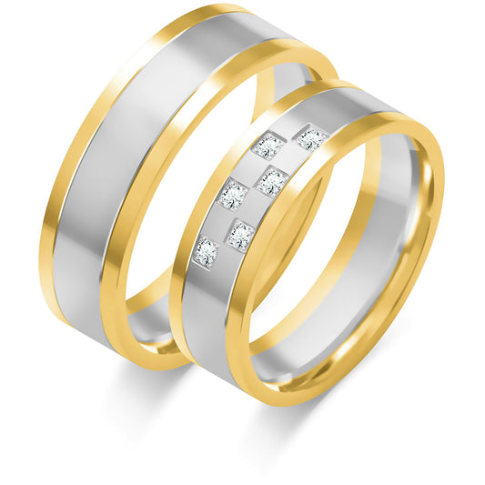 Marissana 6.50 mm + 6.50 mm - 0,084 ct. Diamanten