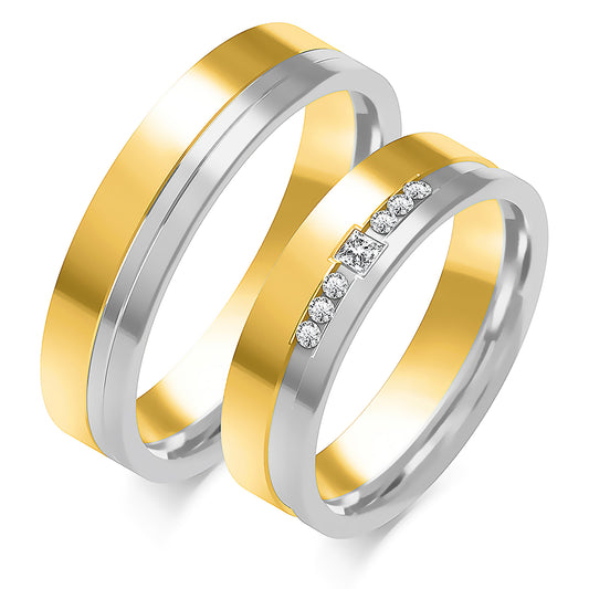 Opalissa 5.50 mm + 5.50 mm - 0,105 ct. Diamanten
