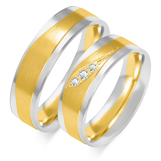 Pryvalyn 6.00 mm + 6.00 mm - 0,05 ct. Diamanten