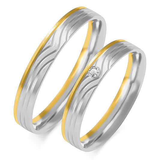 Quelora 3.50 mm + 3.50 mm - 0,022 ct. Diamanten