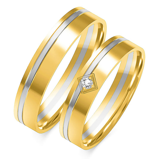 Thalienne 4.50 mm + 4.50 mm - 0,014 ct. Diamanten