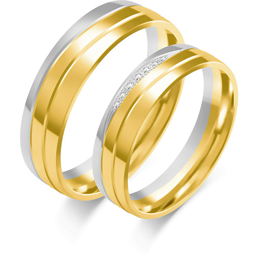 Halivessa 5.50 mm + 5.50 mm - 0,055 ct. Diamanten