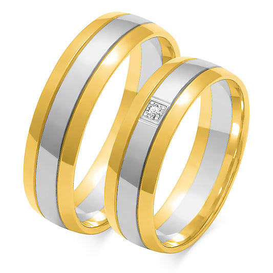 Valenora 5.50 mm + 5.50 mm - 0,014 ct. Diamanten