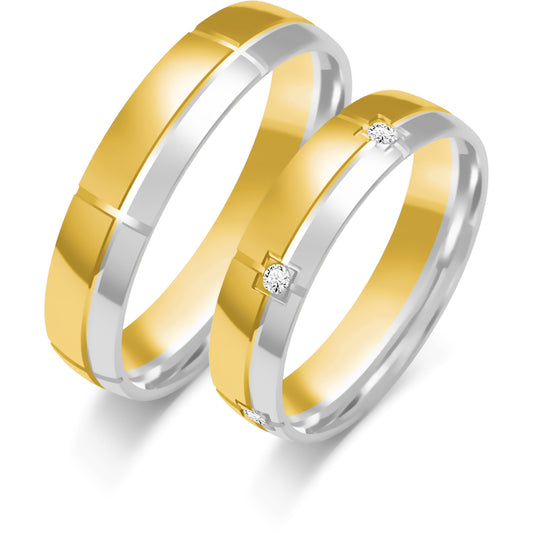 Narindra 5.00 mm + 5.00 mm - 0,084 ct. Diamanten