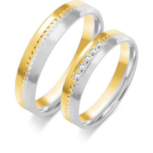Zenarielle 4.50 mm + 4.50 mm - 0,07 ct. Diamanten