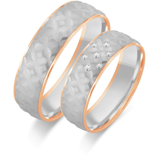 Karavelle Rose 6.00 mm + 6.00 mm - 0,078 ct. Diamanten
