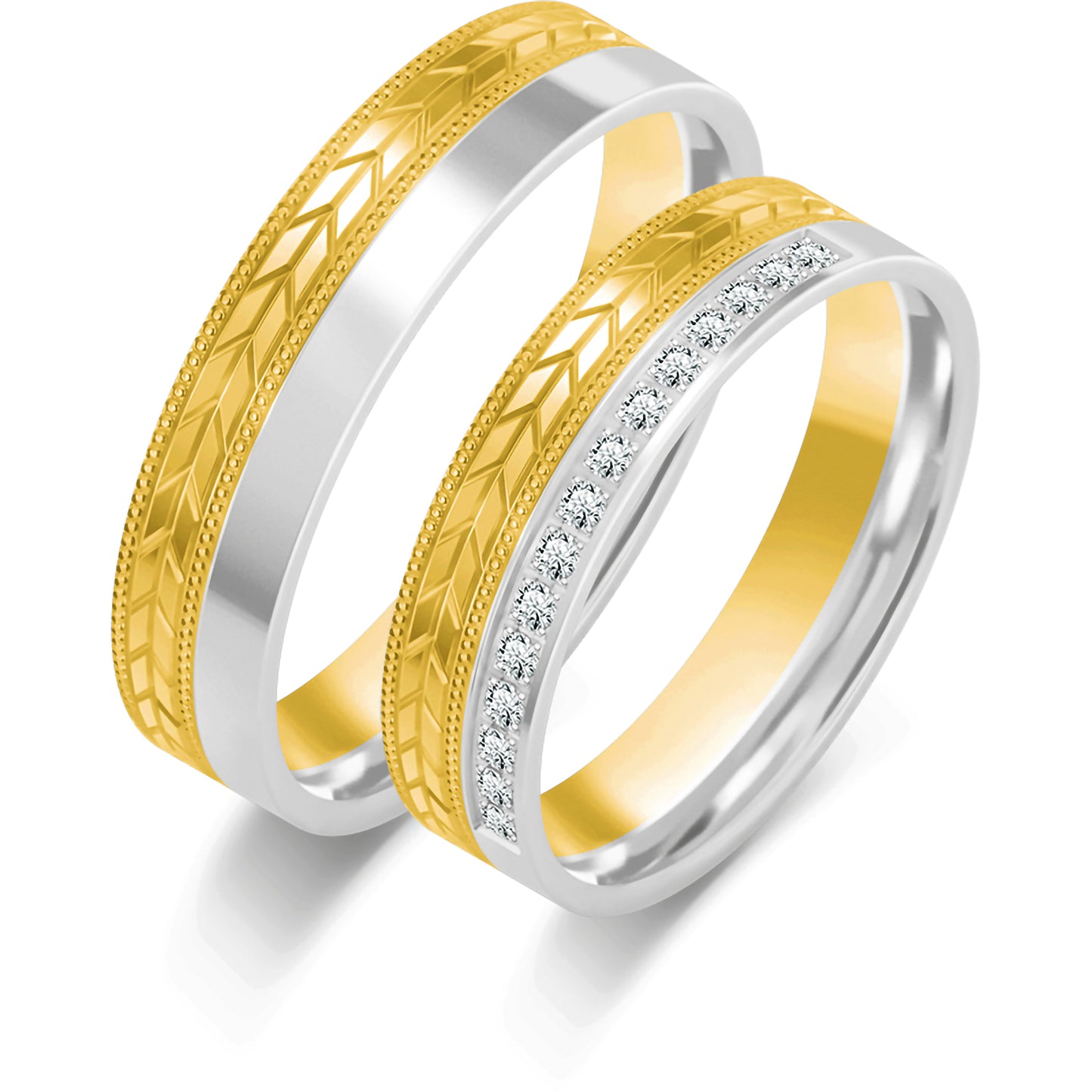 Minavelle Rose 5.00 mm + 5.00 mm - 0,135 ct. Diamanten