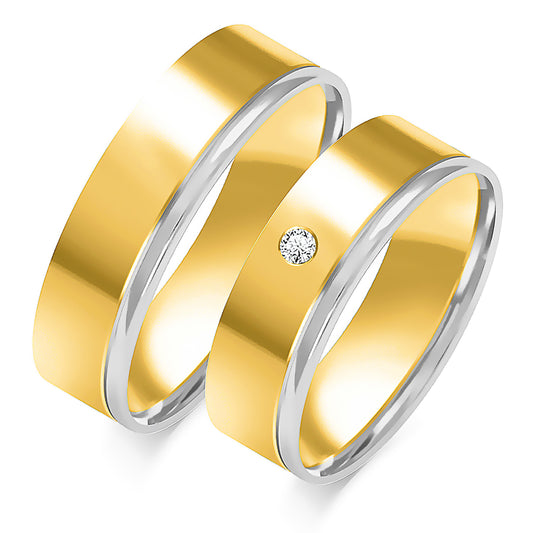 Aureliana 6.00 mm + 6.00 mm - 0,022 ct. Diamanten