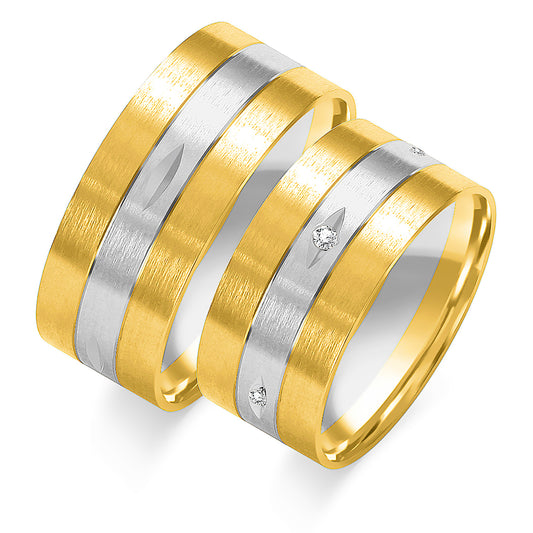 Palindria 9.00 mm + 9.00 mm - 0,054 ct. Diamanten