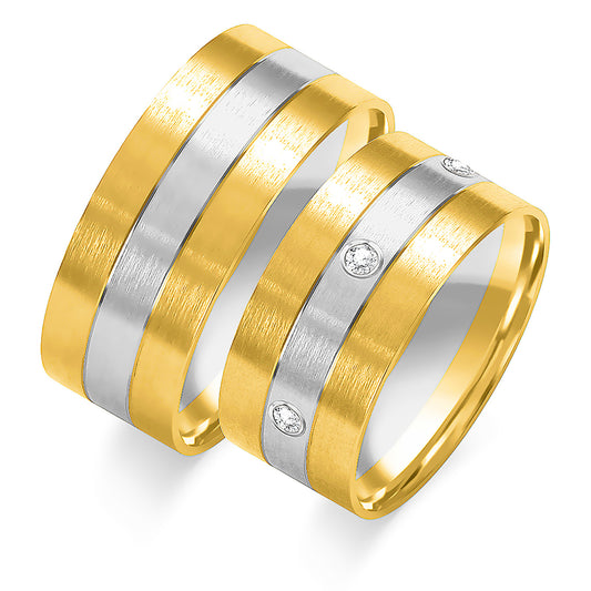 Quessara 9.00 mm + 9.00 mm - 0,132 ct. Diamanten