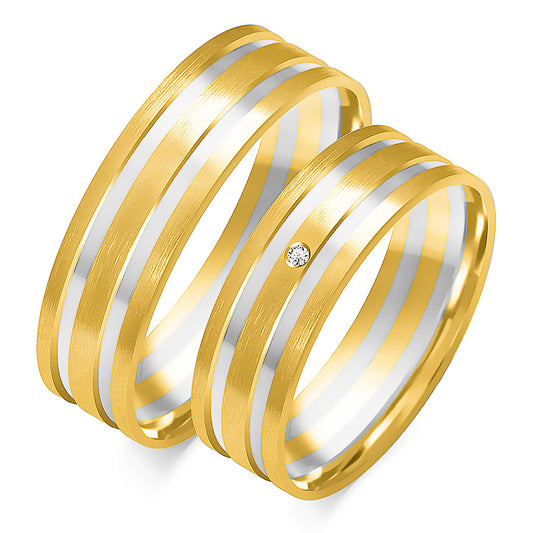 Uverina 6.00 mm + 6.00 mm - 0,014 ct. Diamanten