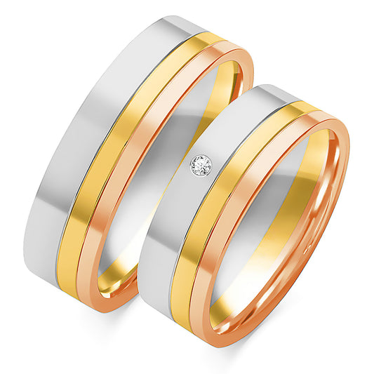 Yavindra 7.00 mm + 7.00 mm - 0,022 ct. Diamanten