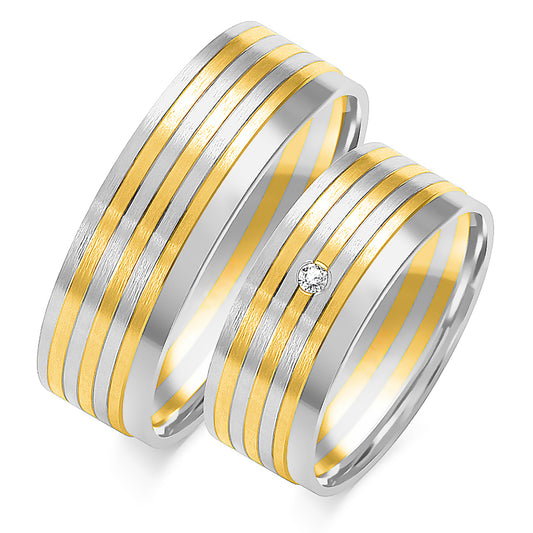 Zalirene 7.50 mm + 7.50 mm - 0,022 ct. Diamanten