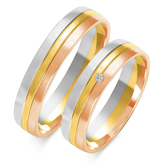 Cressira 5.00 mm + 5.00 mm - 0,009 ct. Diamanten