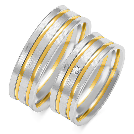 Elaria Rose 6.50 mm + 6.50 mm - 0,014 ct. Diamanten