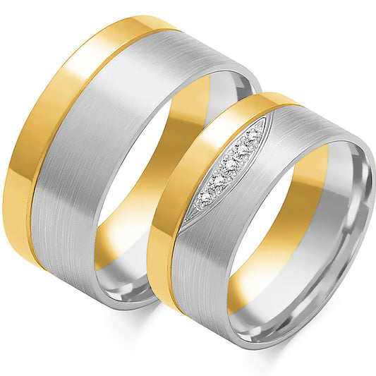 Gialissa 8.00 mm + 8.00 mm - 0,06 ct. Diamanten