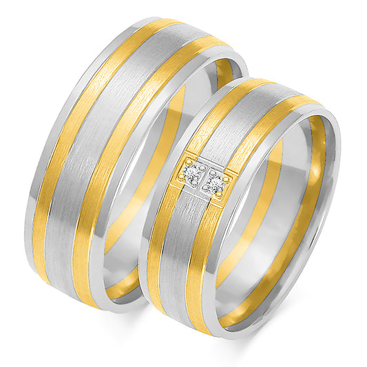 Hilara 7.00 mm + 7.00 mm - 0,028 ct. Diamanten