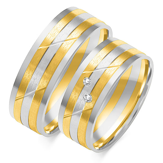 Ilarene 7.00 mm + 7.00 mm - 0,028 ct. Diamanten