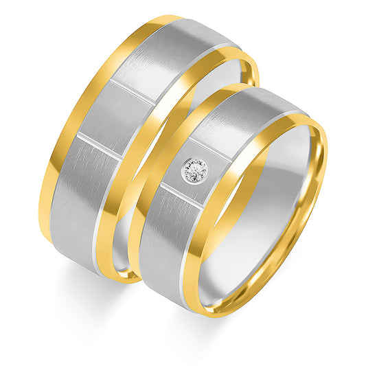 Jessira 7.50 mm + 7.50 mm - 0,022 ct. Diamanten