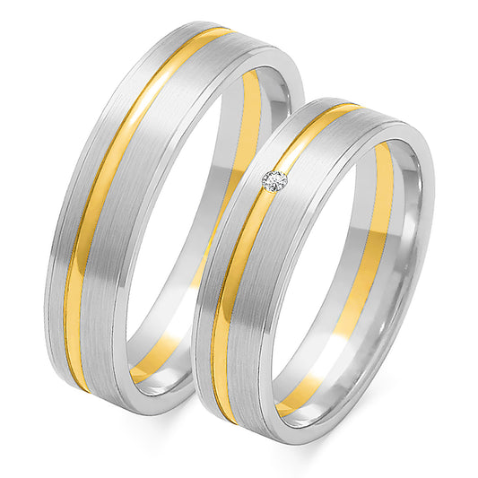 Saphielle 5.00 mm + 5.00 mm - 0,022 ct. Diamanten