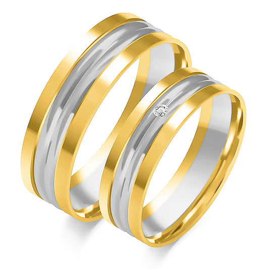 Florielle 6.00 mm + 6.00 mm - 0,014 ct. Diamanten