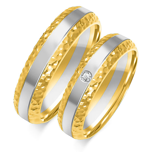 Zavira 5.50 mm + 5.50 mm - 0,022 ct. Diamanten