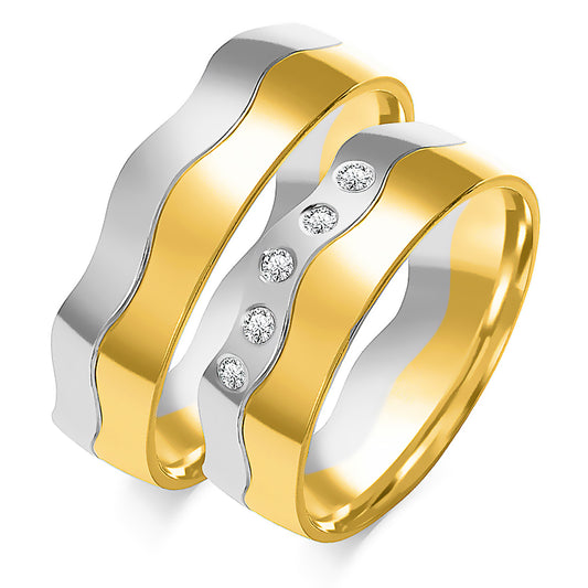 Aeriselle 6.20 mm + 6.20 mm - 0,07 ct. Diamanten