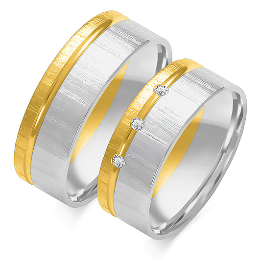 Brenoria 7.00 mm + 7.00 mm - 0,042 ct. Diamanten