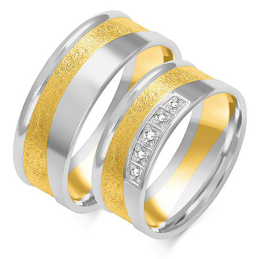 Camirielle 8.00 mm + 8.00 mm - 0,068 ct. Diamanten