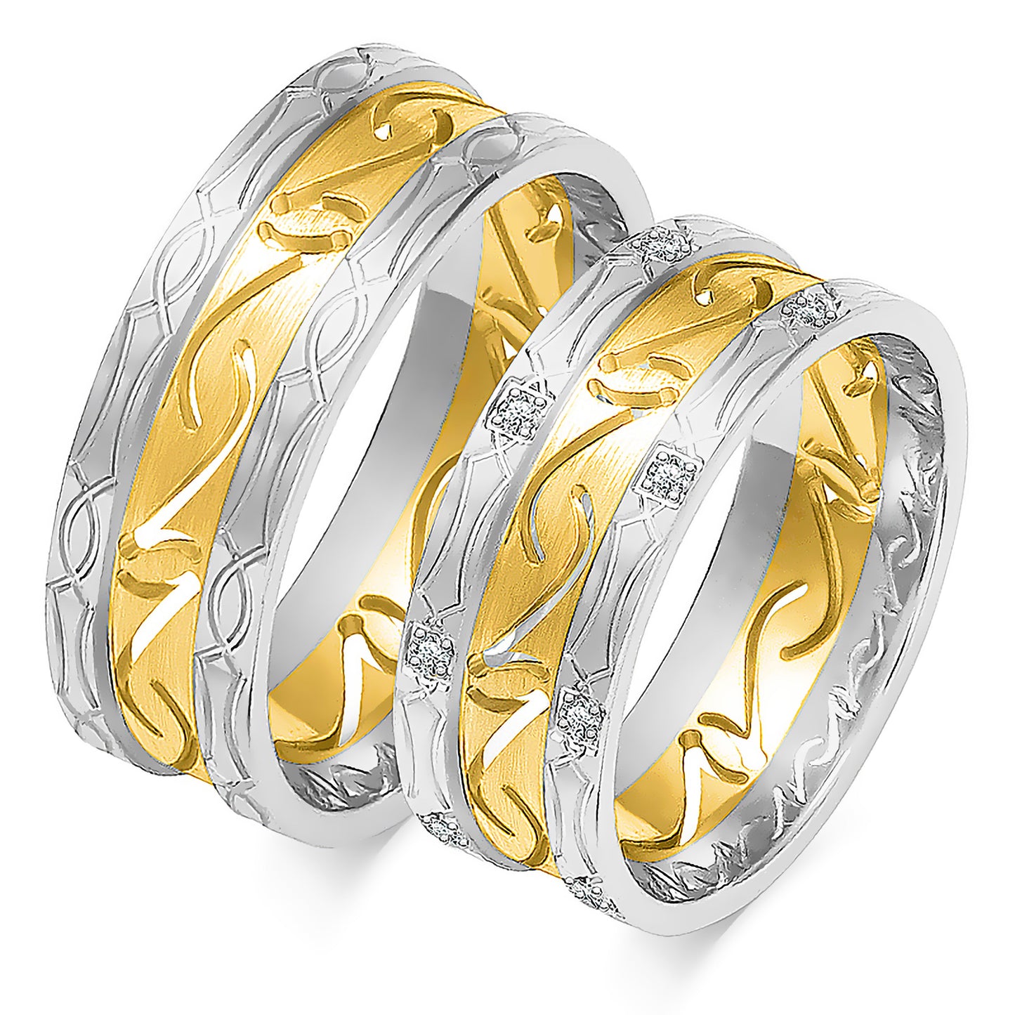 Xelindra Rose 7.50 mm + 7.50 mm - 0,144 ct. Diamanten