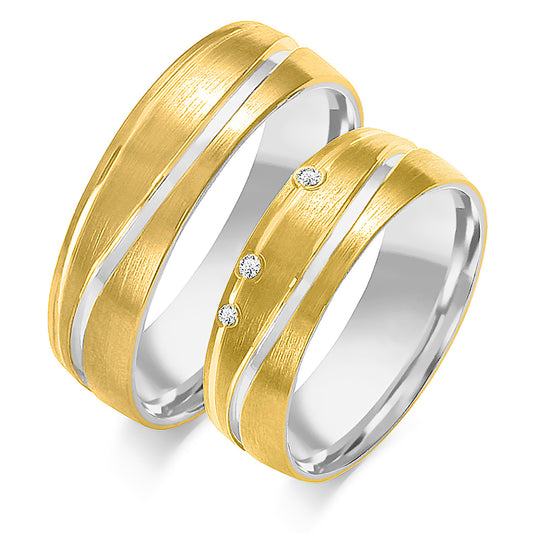 Noralisse 6.00 mm + 6.00 mm - 0,027 ct. Diamanten