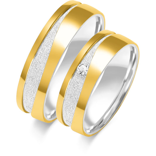 Pravella 6.00 mm + 6.00 mm - 0,033 ct. Diamanten
